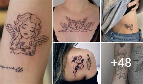 tatuajes de angelitos para mujer|Las mejores 160 ideas de Angelitos tattoo en 2024